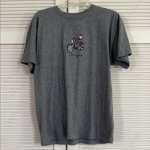 LIFE IS GOOD Short Sleeved Tee Shirt Motorcycle Graphic